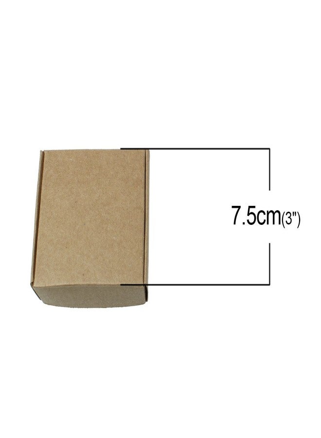 JGFinds 30 Pack Small Kraft Brown Gift Box (3x3x1 Inches), Boxes for Jewelry, Soap, Candy - Cardboard Packaging for Homemade Items, Decorative Flat Bulk Boxes - Image 3
